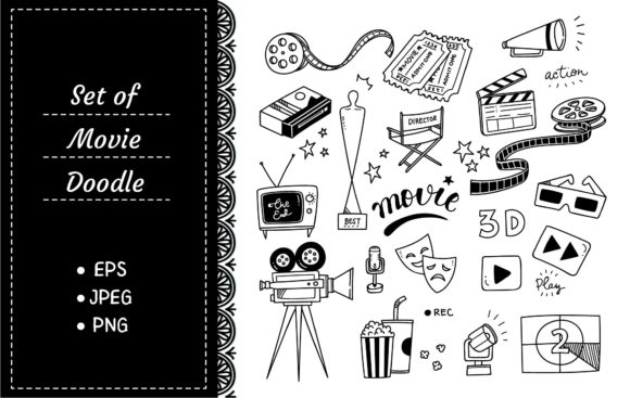 Download Set of Movie Doodle - Movie Collection