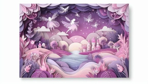 Download Soft Strokes, Fairy Dreamland in Purple - Soft strokes Collection