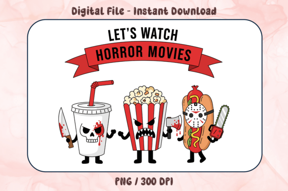 Download Let’s Watch Horror Movie PNG Movie Night - Movie Collection