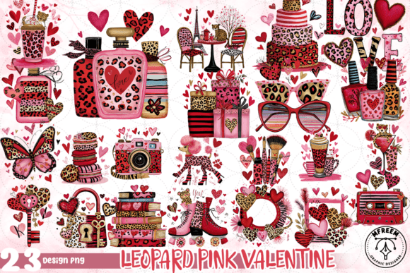 Download Leopard Pink Valentine PNG - Pink valentine png Collection