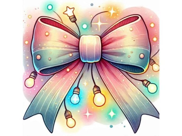 Download Pastel Bow with Soft Strokes and Glowing - Soft strokes Collection