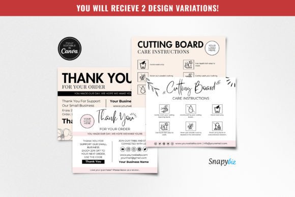 Download Ready to Print Cutting Board Care Card - Premium Resources